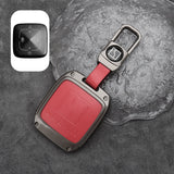 Zeekr X Leather + Zinc Alloy Car Remote Key FOB Cover Case Shell Keychain
