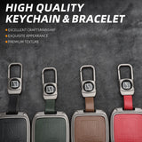 Zeekr X Leather + Zinc Alloy Car Remote Key FOB Cover Case Shell Keychain